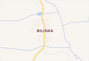 Bilinka v obci Bernartice - mapa části obce