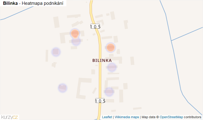Mapa Bilinka - Firmy v části obce.