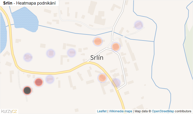 Mapa Srlín - Firmy v části obce.