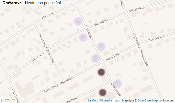 Mapa Drašarova - Firmy v ulici.