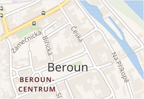 Husovo nám. v obci Beroun - mapa ulice