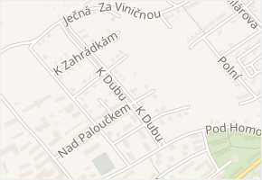 K Dubu v obci Beroun - mapa ulice