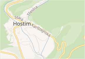 Karlštejnská v obci Beroun - mapa ulice