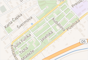 Kpt. Jaroše v obci Beroun - mapa ulice