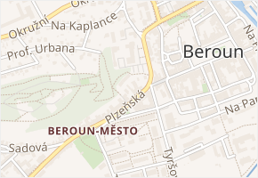 Křenovka v obci Beroun - mapa ulice