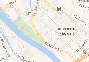 Mánesova v obci Beroun - mapa ulice