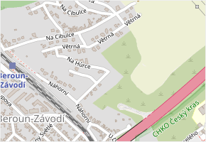 Na Hůrce v obci Beroun - mapa ulice