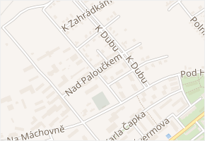 Nad Paloučkem v obci Beroun - mapa ulice