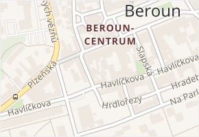 Palackého v obci Beroun - mapa ulice
