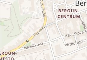 Plzeňská v obci Beroun - mapa ulice