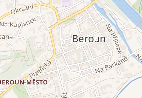 Šikmá v obci Beroun - mapa ulice