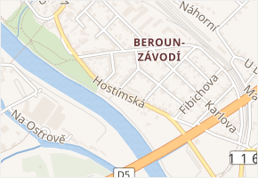 Smetanova v obci Beroun - mapa ulice