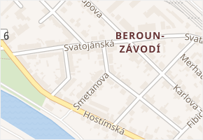 Svatojánská v obci Beroun - mapa ulice