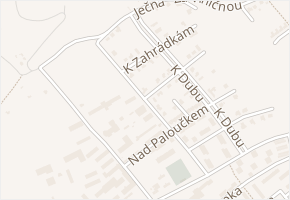 U Židovského hřbitova v obci Beroun - mapa ulice