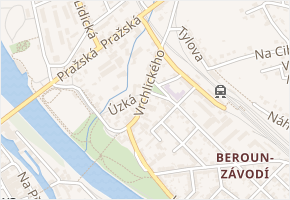 Vrchlického v obci Beroun - mapa ulice