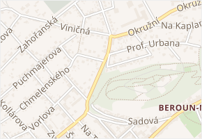 Za Městskou horou v obci Beroun - mapa ulice