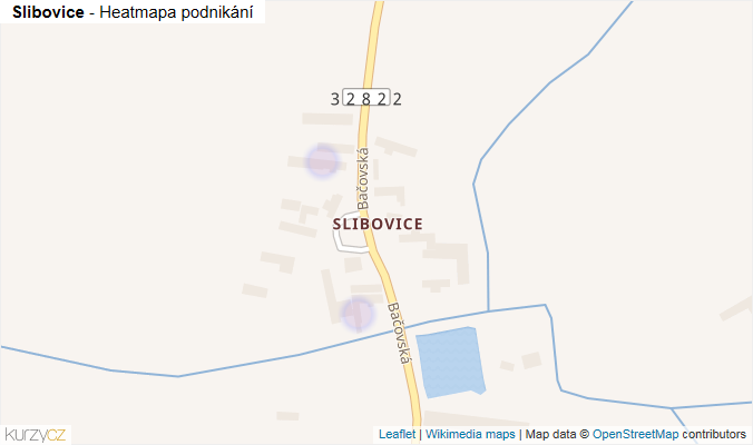 Mapa Slibovice - Firmy v části obce.