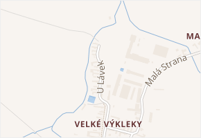 U Lávek v obci Běrunice - mapa ulice