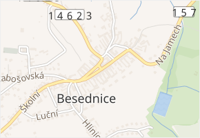 Náměstí v obci Besednice - mapa ulice