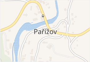 Pařížov v obci Běstvina - mapa části obce