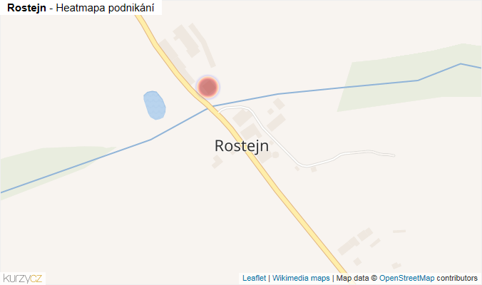 Mapa Rostejn - Firmy v části obce.