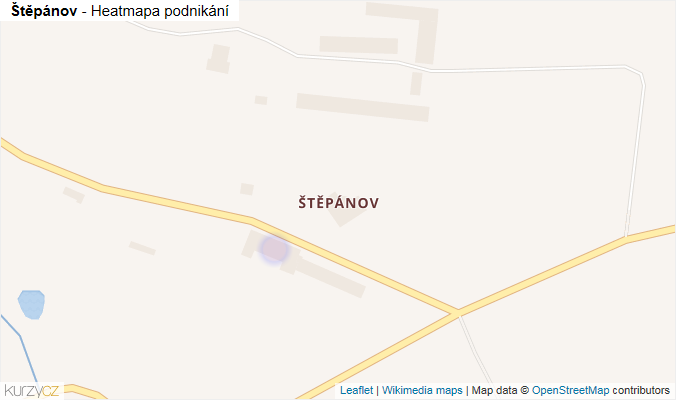 Mapa Štěpánov - Firmy v části obce.