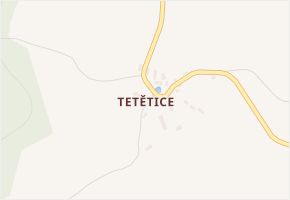 Tetětice v obci Bezděkov - mapa části obce