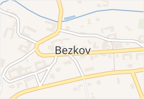 Bezkov v obci Bezkov - mapa části obce