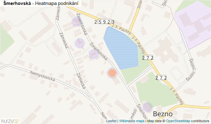 Mapa Šmerhovská - Firmy v ulici.