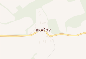 Krašov v obci Bezvěrov - mapa části obce