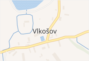 Vlkošov v obci Bezvěrov - mapa části obce