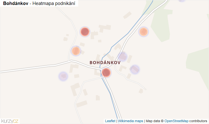 Mapa Bohdánkov - Firmy v části obce.