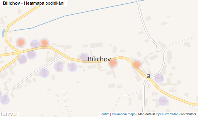 Mapa Bílichov - Firmy v části obce.
