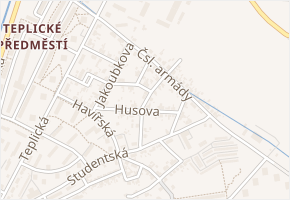 Havlíčkova v obci Bílina - mapa ulice
