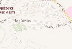 Jenišovská v obci Bílina - mapa ulice