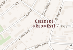 Jiráskova v obci Bílina - mapa ulice