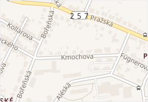 Kmochova v obci Bílina - mapa ulice