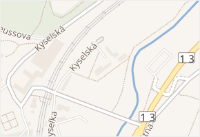 Kyselská v obci Bílina - mapa ulice