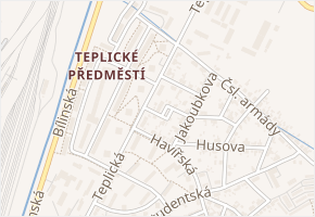 Prokopa Holého v obci Bílina - mapa ulice