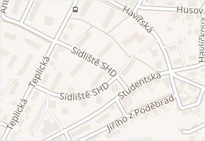 Sídliště SHD v obci Bílina - mapa ulice