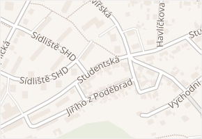 Studentská v obci Bílina - mapa ulice