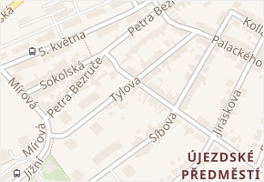 Tylova v obci Bílina - mapa ulice