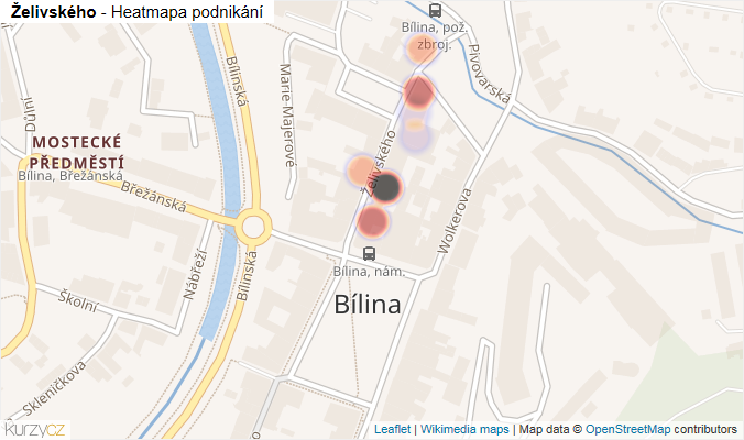 Mapa Želivského - Firmy v ulici.