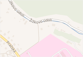 Žižkovo údolí v obci Bílina - mapa ulice