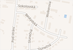 Beskydská v obci Bílovec - mapa ulice
