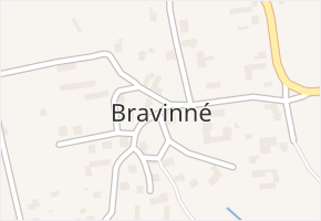 Bravinné v obci Bílovec - mapa části obce