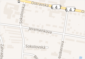 Jeremenkova v obci Bílovec - mapa ulice