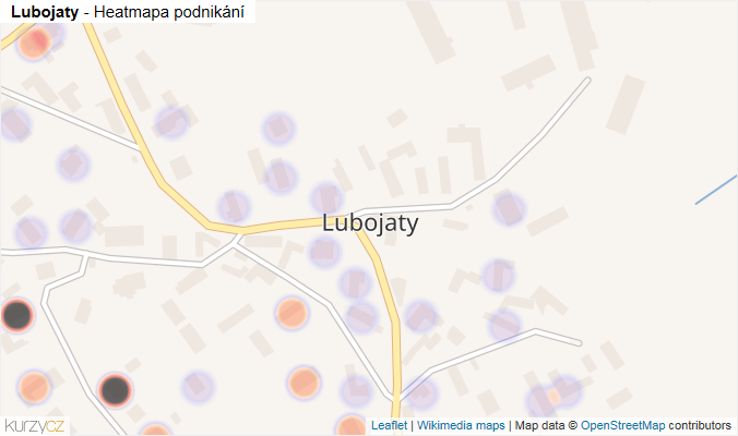 Mapa Lubojaty - Firmy v části obce.