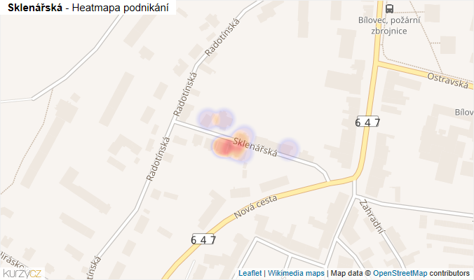 Mapa Sklenářská - Firmy v ulici.
