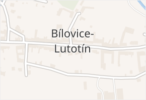Bílovice v obci Bílovice-Lutotín - mapa části obce